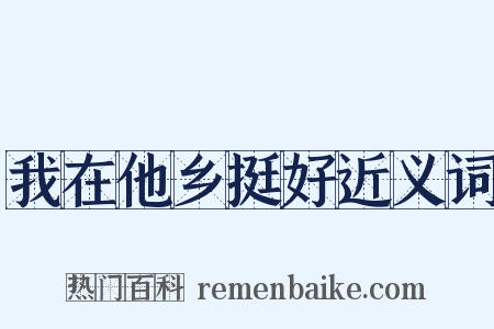 我在他乡挺好近义词是什么意思的图片